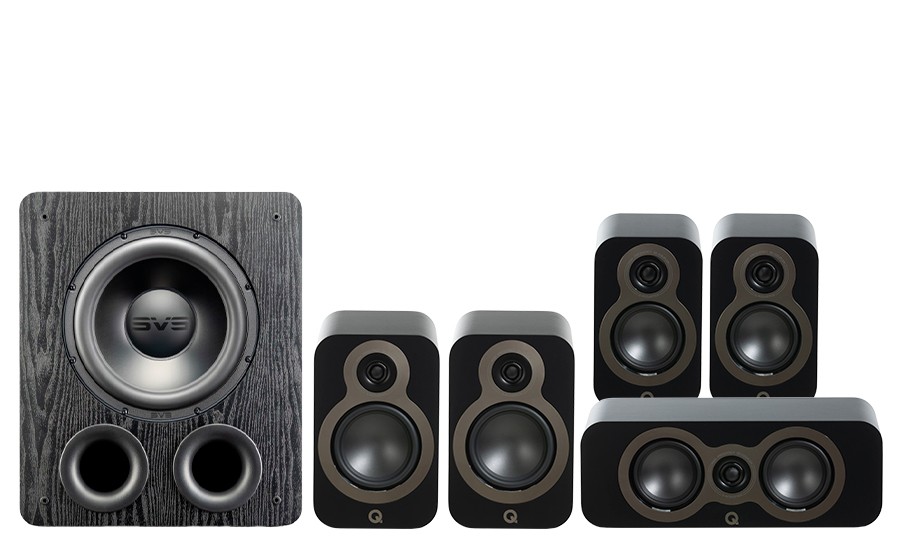Q Acoustics 3020c + 3010c + 3090c + PB 1000 Pro - 53119