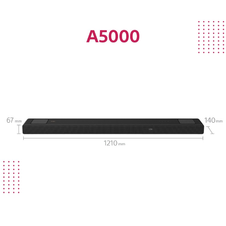 HT-A5000 Barra de sonido Dolby Atmos de 5.1.2 canales, sonido envolven -  VIRTUAL MUEBLES