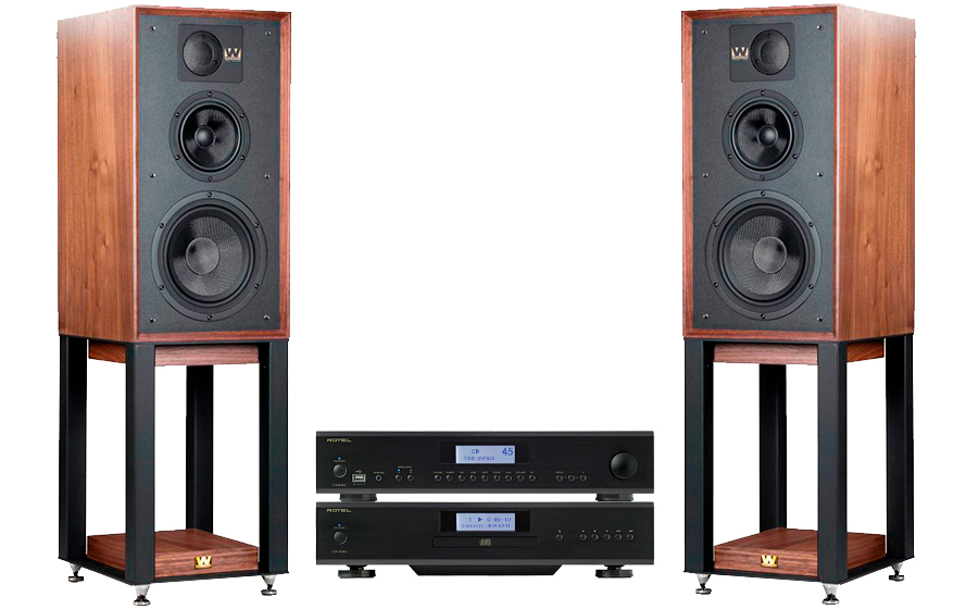 Rotel A14MKII + CD14MKII + Linton + Stands - 47807